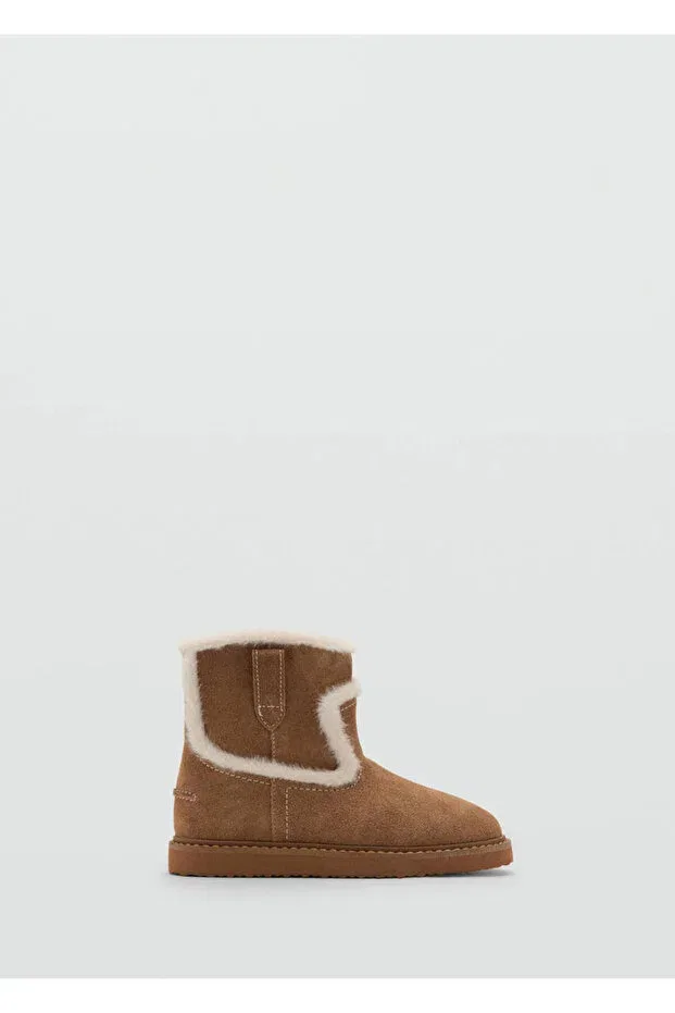 Детские ботинки для девочек на плоском ходу Mango Kids, Medium Brown — фото 2