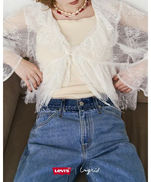 Женские джинсы прямого кроя с ремейком Cinch Wide Leg Remake Denim Levi's, Blue — фото 4