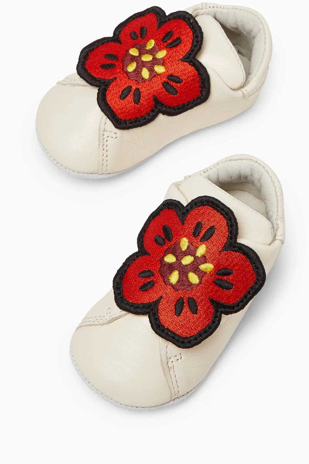 Пинетки с вышивкой цветочным узором KENZO KIDS — фото 2