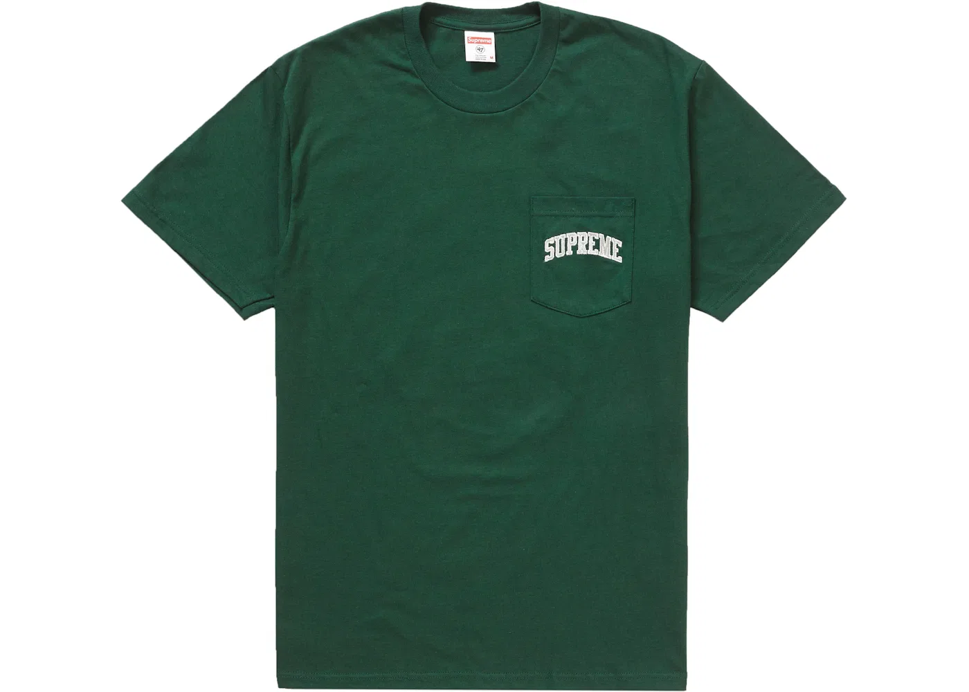 Мужская футболка с нагрудным карманом Supreme x NFL/Raiders Pocket Tee, Dark Green