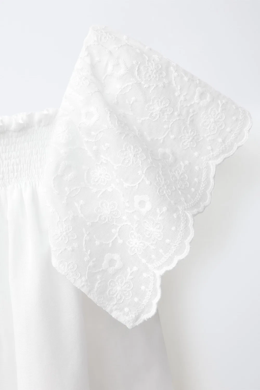 Вышитое платье ZARA, White — фото 3