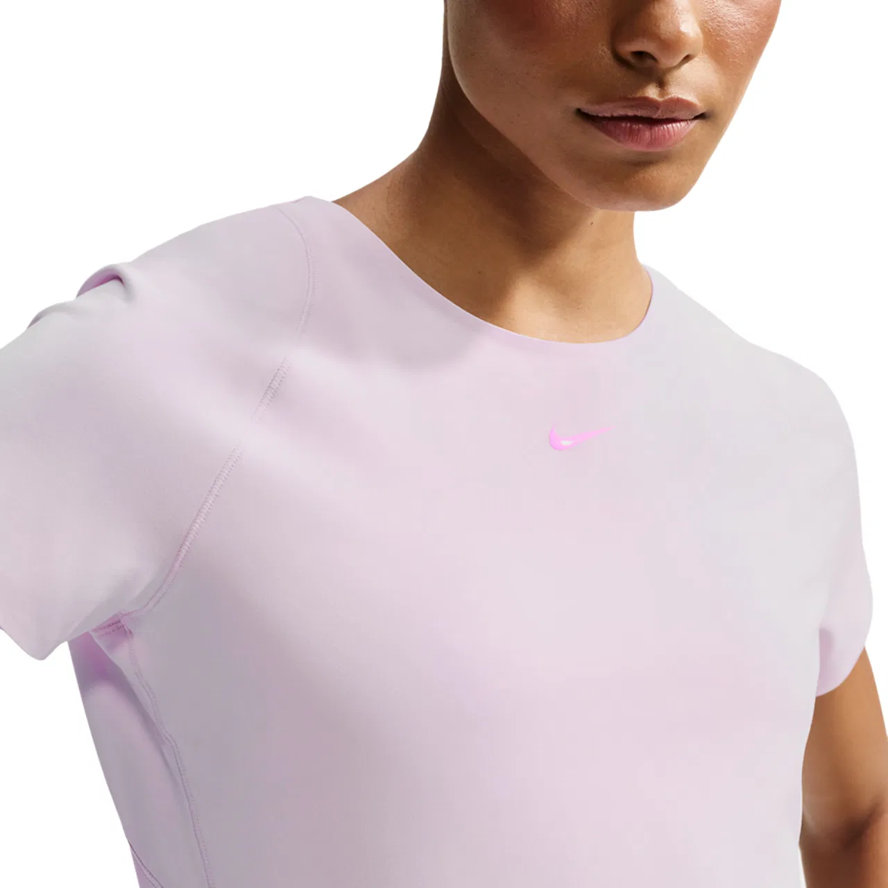 Женская футболка с коротким рукавом Nike Dri-FIT, Pink Rise Bleached Lilac — фото 3