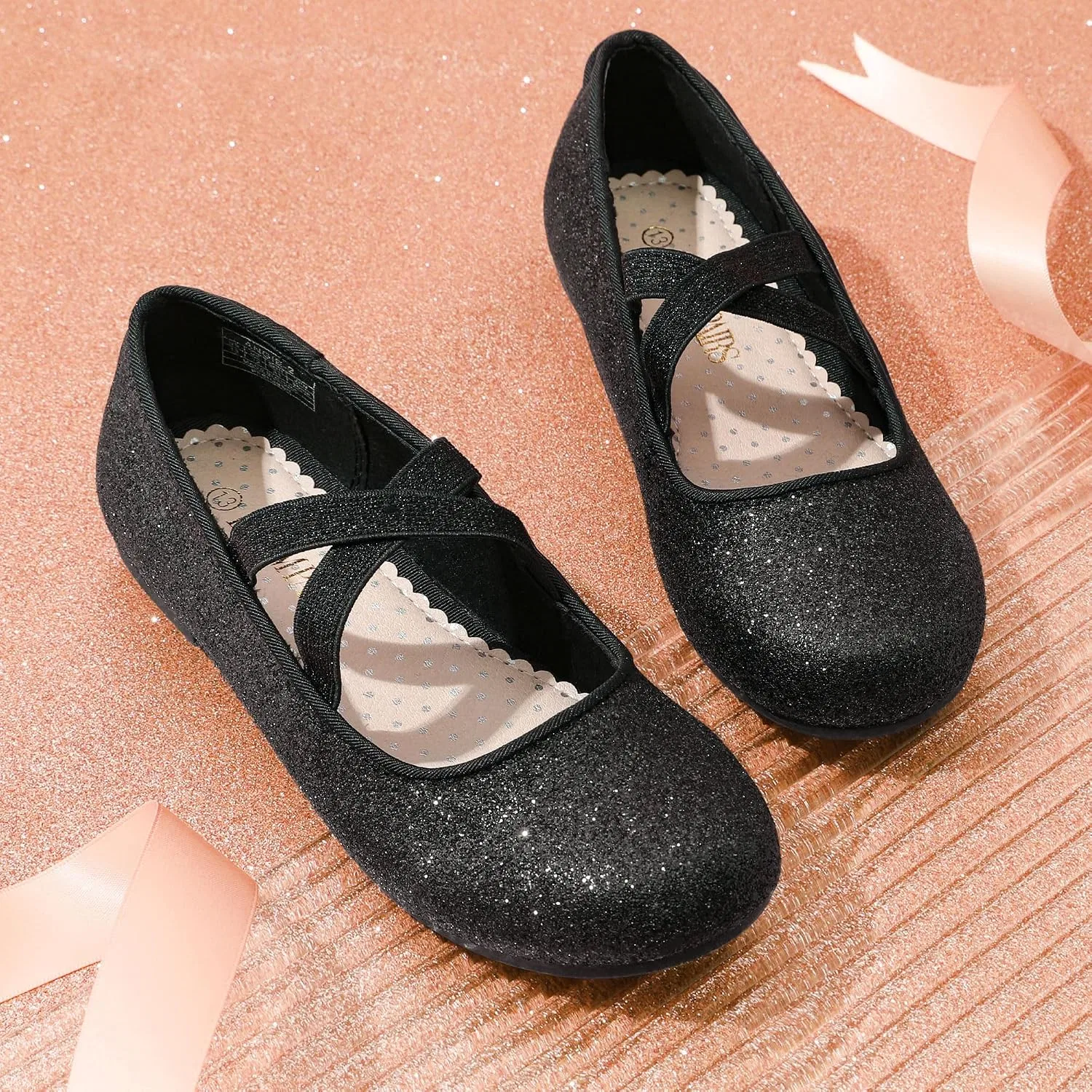 Детские балетки для девочек Mary Jane Flats DREAM PAIRS, Black — фото 4