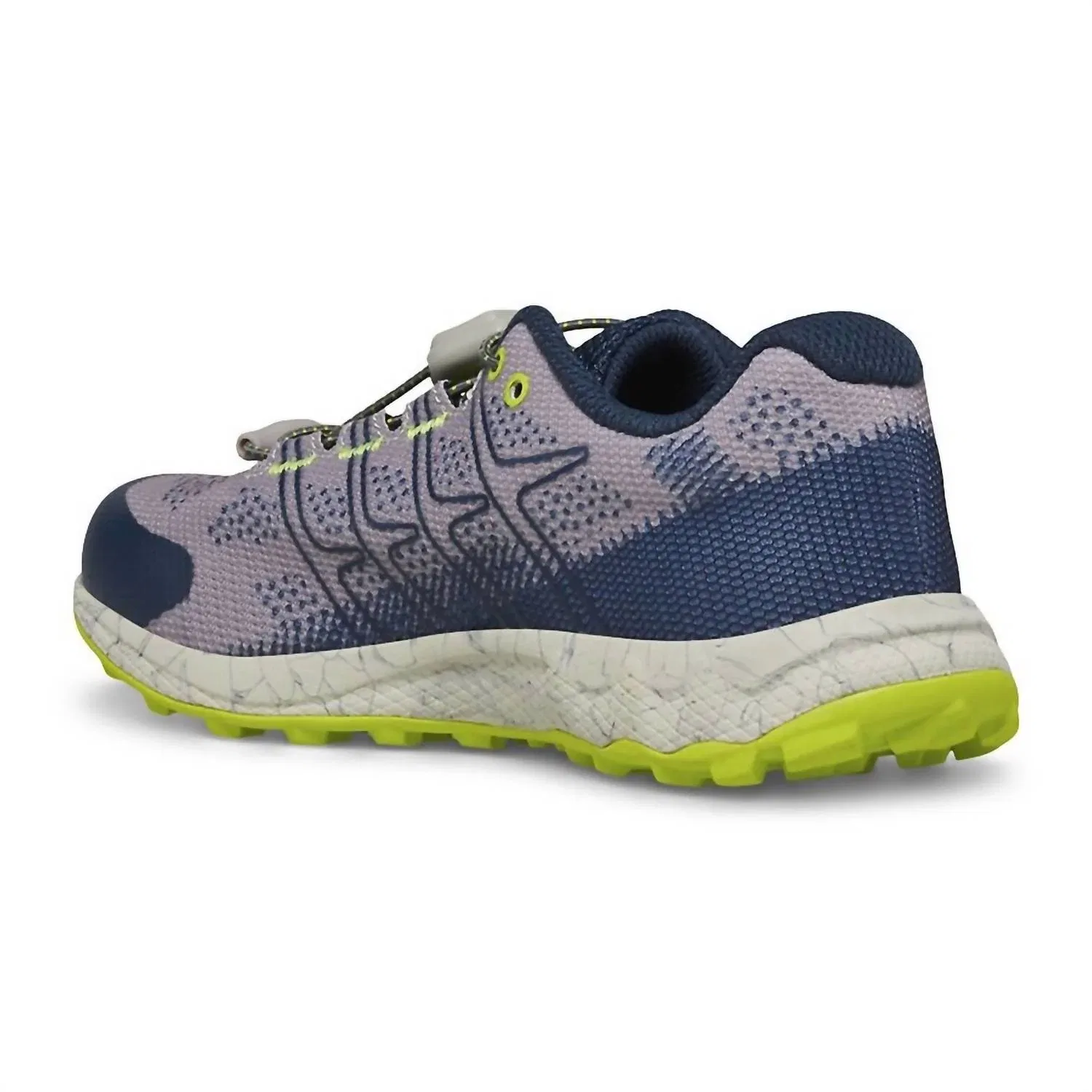 Детские кроссовки Moab Flight Low с текстильным верхом MERRELL, Grey/Navy/Citron — фото 3