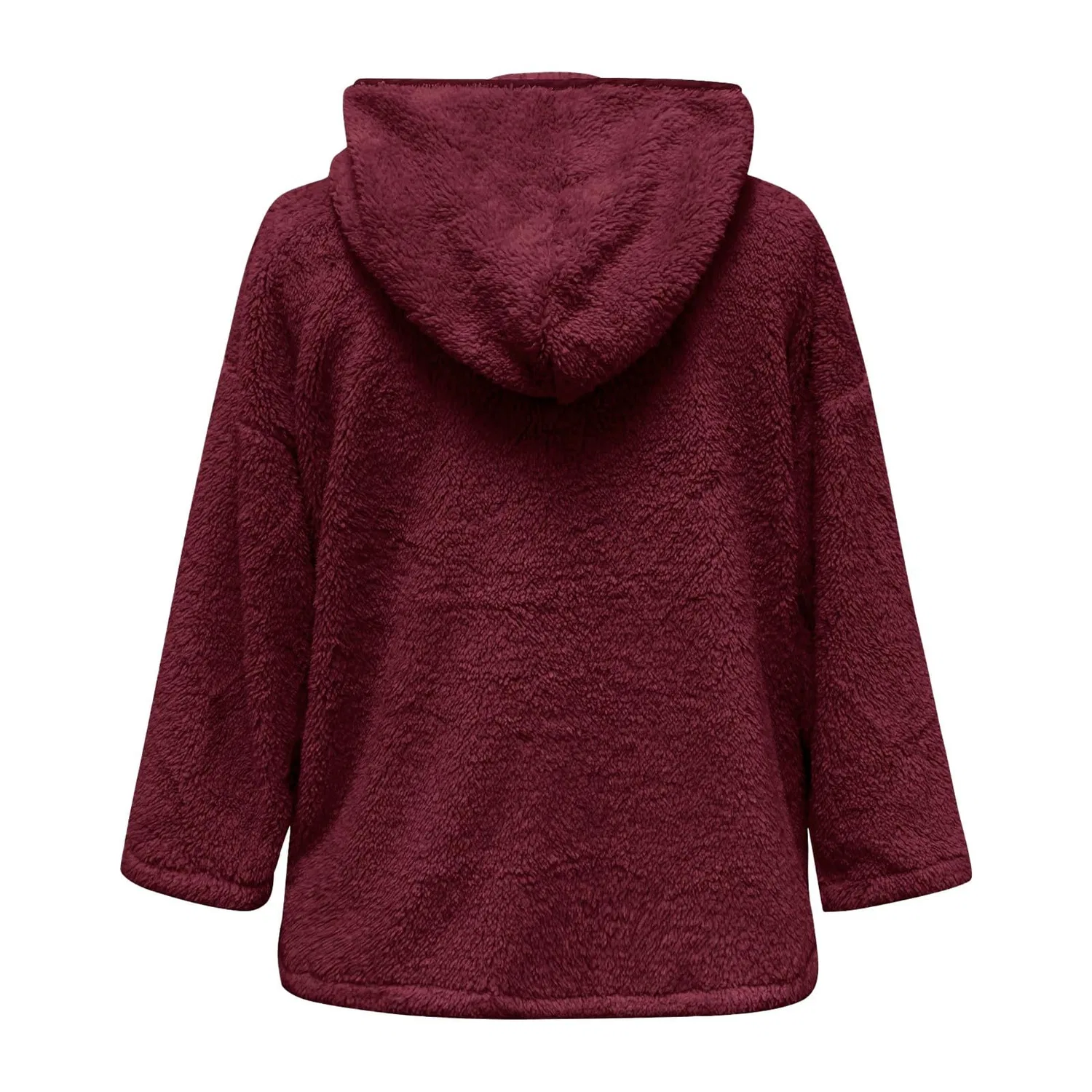 Женское пальто с длинным рукавом из плотного трикотажа, Rosso — фото 3