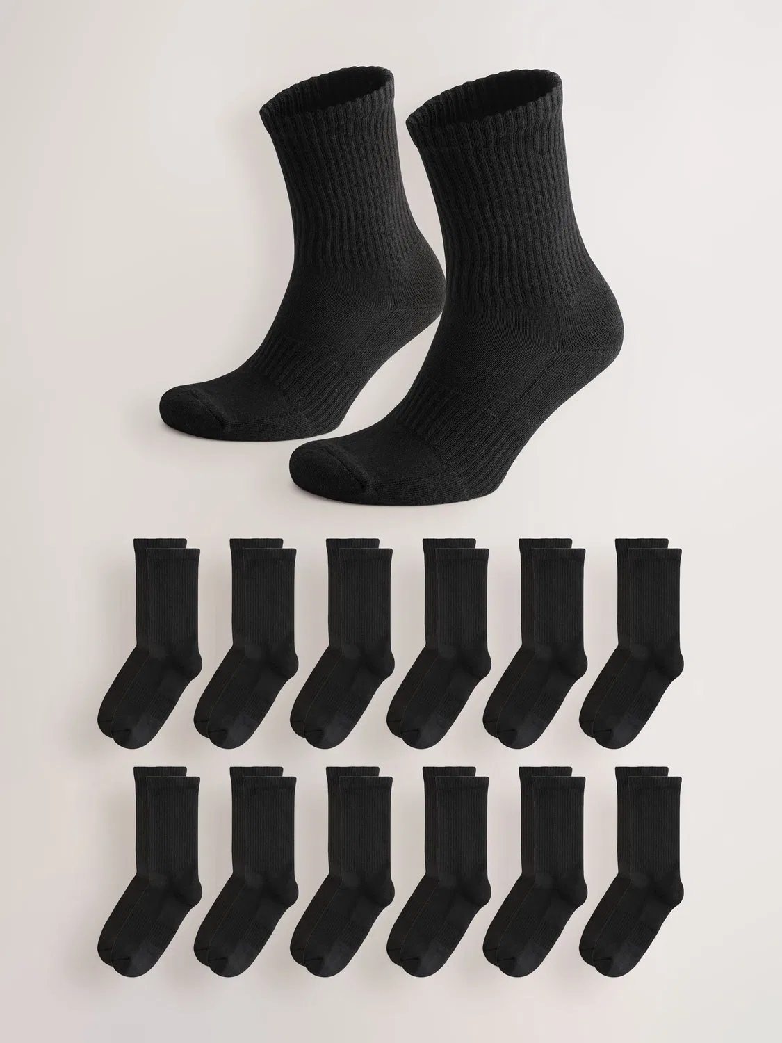 Носки спортивные, 12 пар, Essential Next, черный