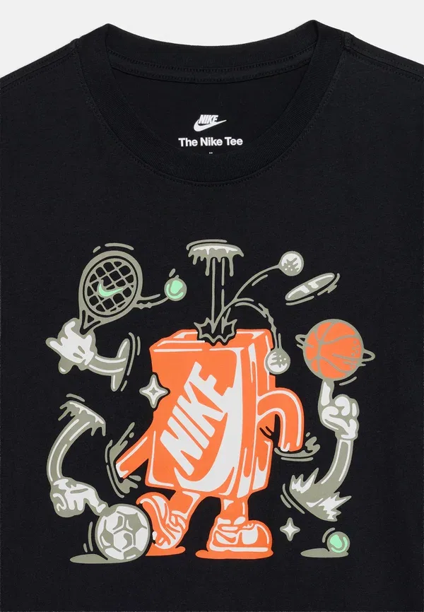 Футболка с принтом хлопок Nike Sportswear, черный — фото 3