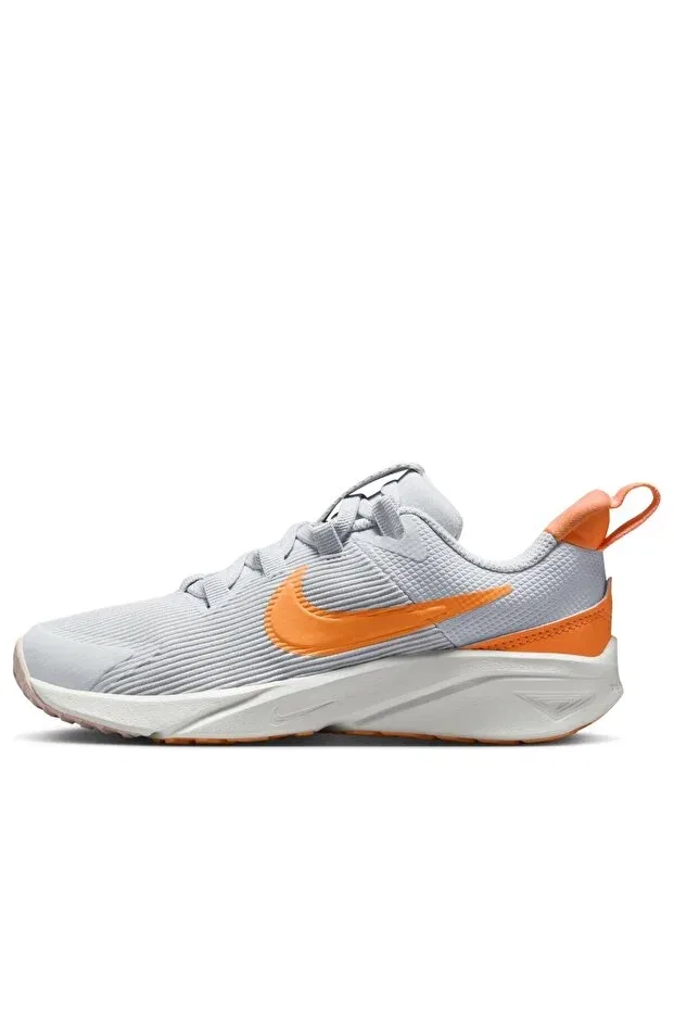 Детские кроссовки для девочек с эластичными шнурками Star Runner 4 Nike, Grey-Orange