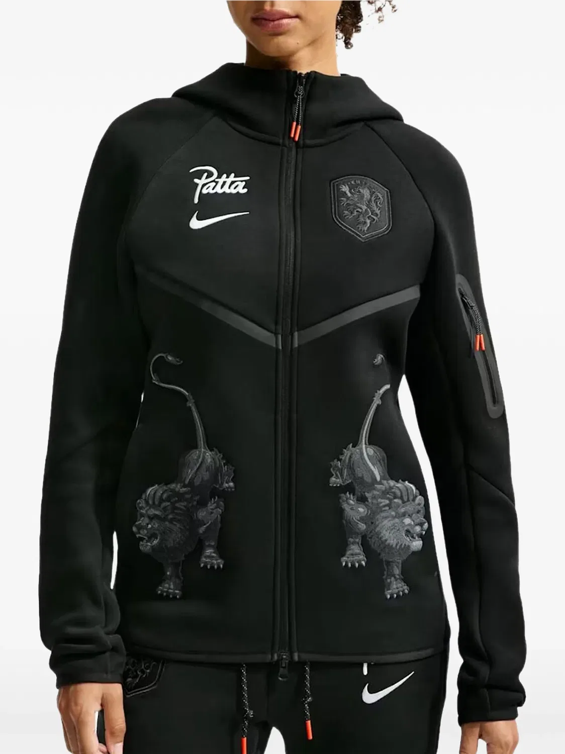 Худи из коллаборации с Patta Windrunner Nike, черный