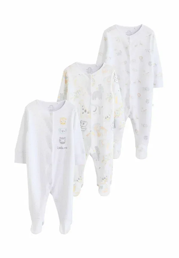 Комплект боди с принтом животных baby sleepsuits Next white safari, белый