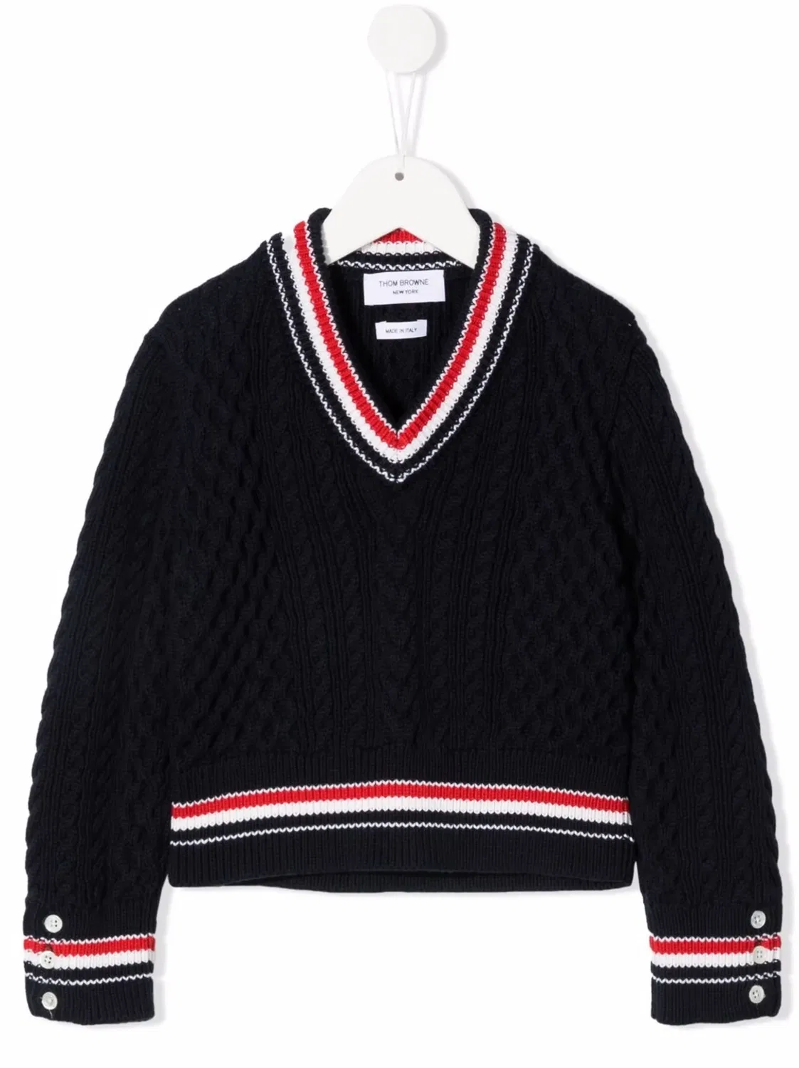 Кабельный свитер RWB Thom Browne, синий