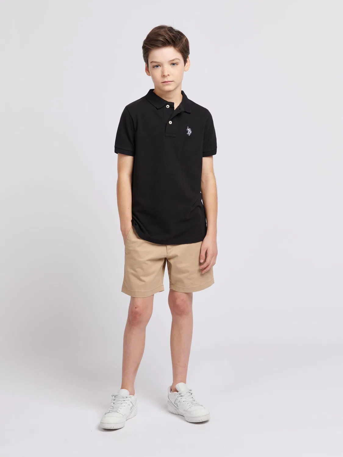 Поло U.S. Polo Assn. Double Horsemen, черный — фото 3
