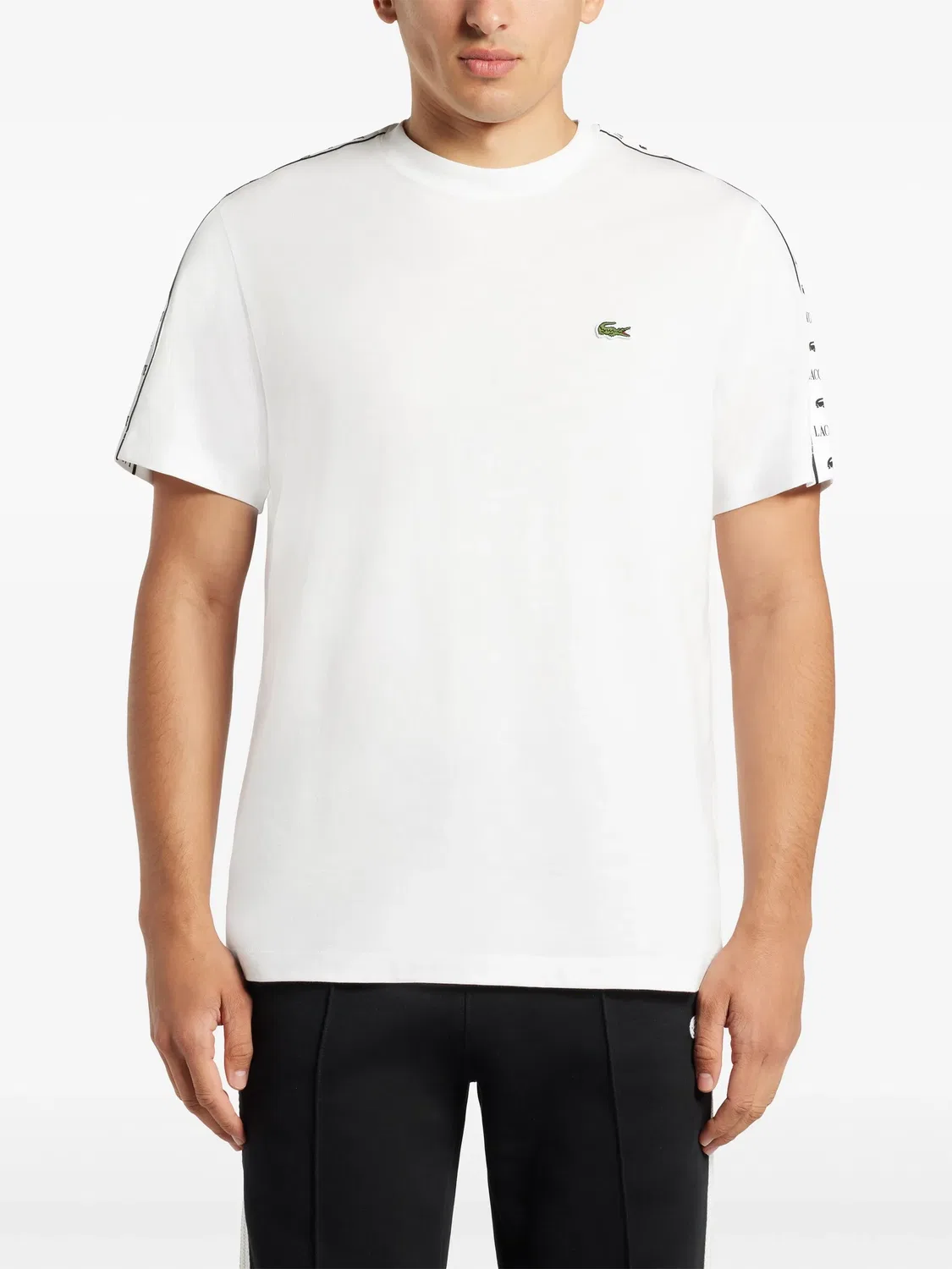 Футболка из джерси с логотипом Lacoste, белый — фото 3