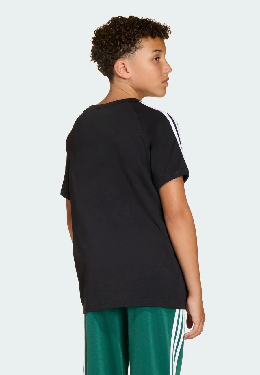Футболка ADIDAS ORIGINALS «3 полоски» черного цвета — фото 4