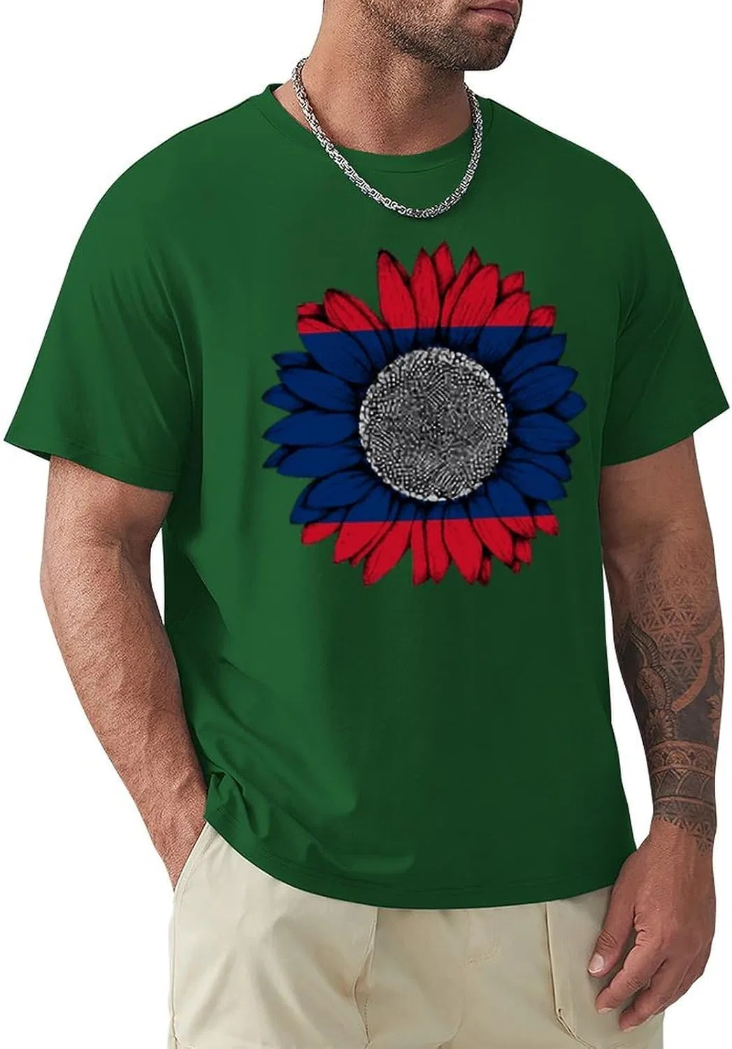 Мужская футболка с принтом флага, Classic T-Shirt, Green