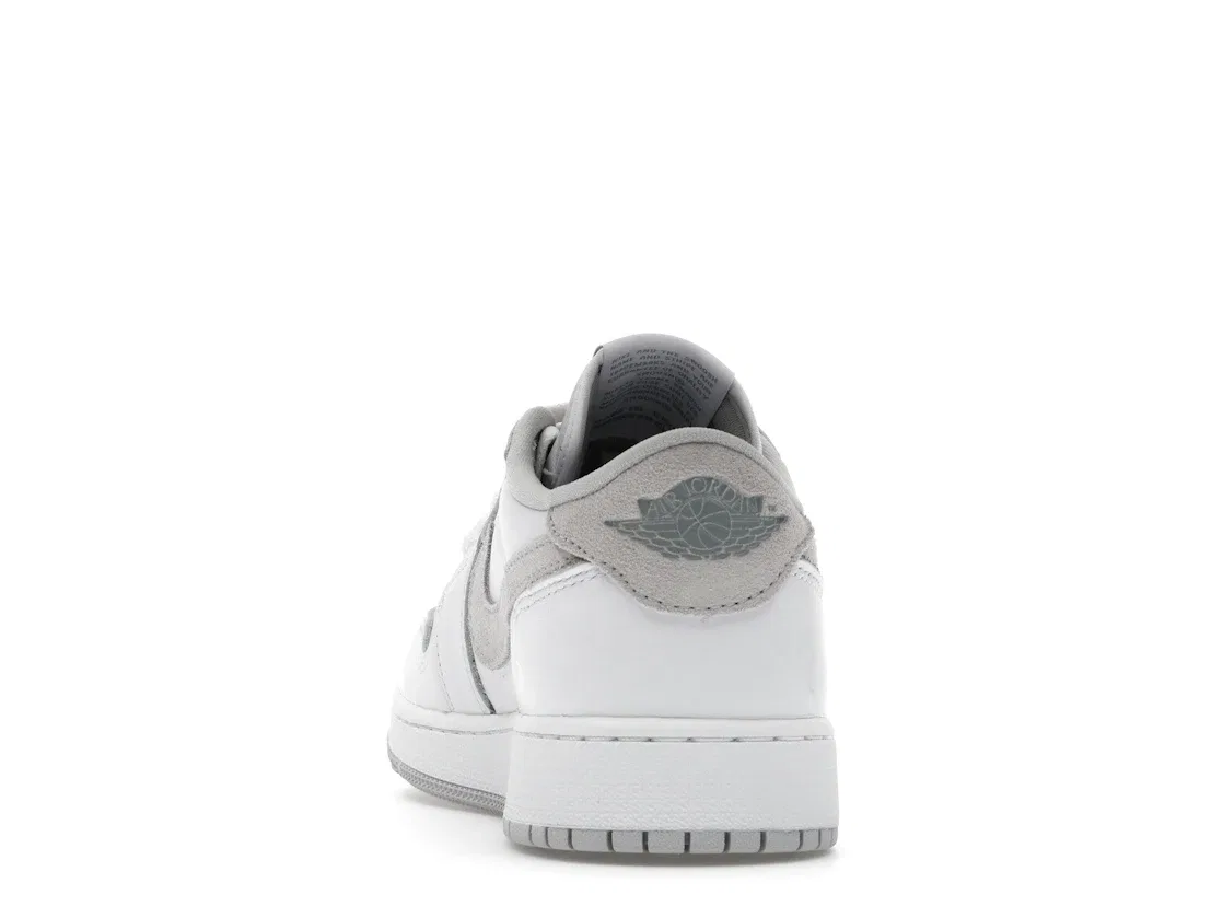 Детские кроссовки с замшевыми вставками Air Jordan 1 Low OG Jordan, White/White-Neutral Grey — фото 4