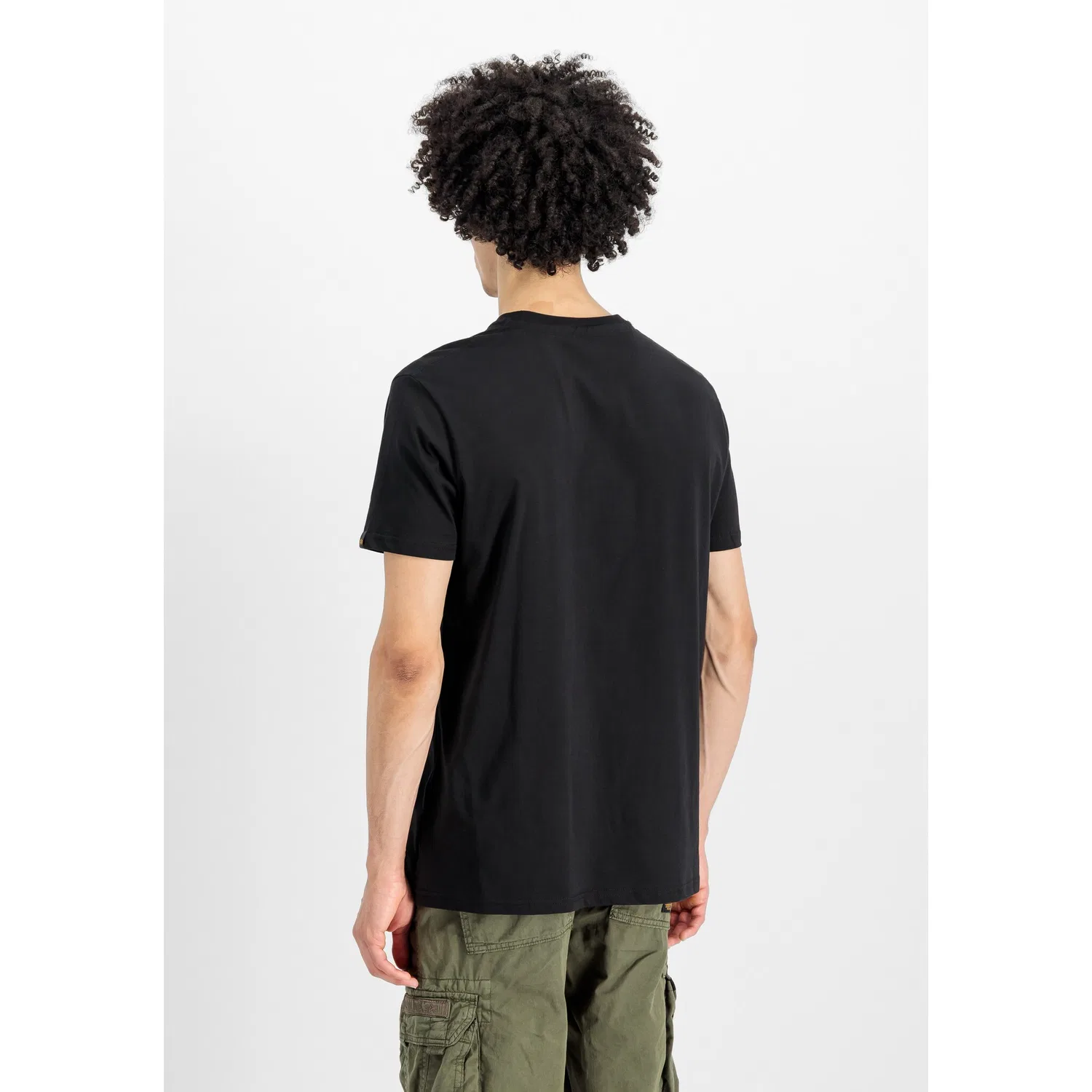 Детская футболка с принтом Alpha Industries, Black — фото 4