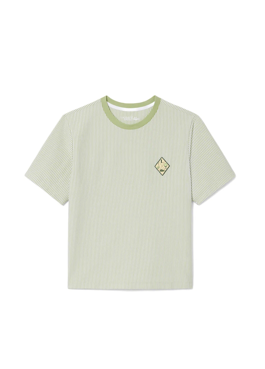 Футболка Lacoste, черный, полосатый дизайн, с логотипом гольфа