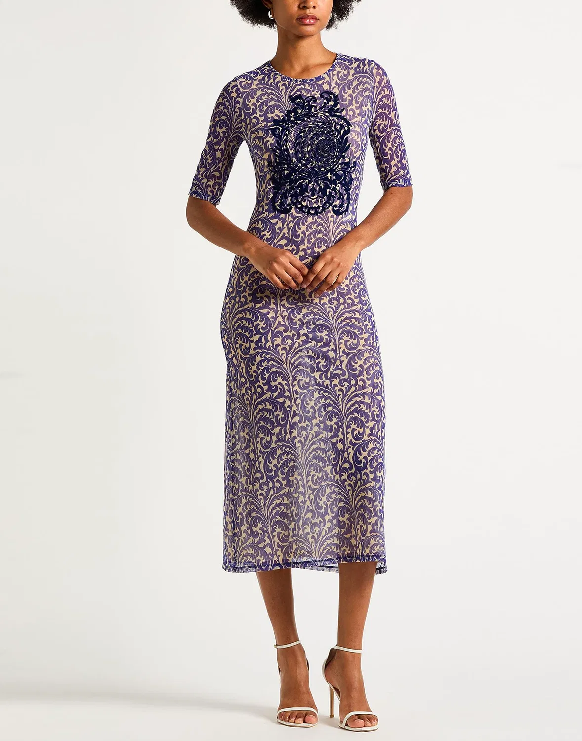 Женское платье-бодикон без рукавов Etro, фиолетовый — фото 2