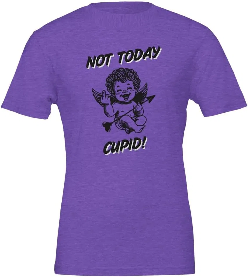 Женская футболка с принтом Not Today Cupid, Heather Team Purple
