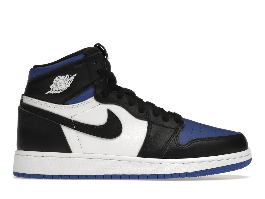 Детские кроссовки Lifestyle с высоким верхом Jordan 1 Retro High Royal Toe Jordan, Black/White-Game Royal-Black