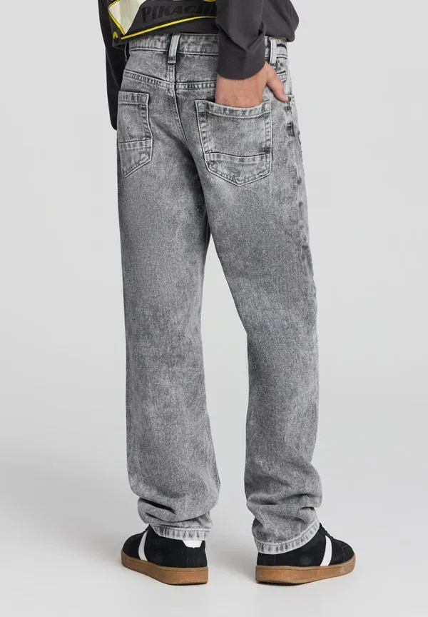 Джинсы из денима Straight leg jeans Terranova, серый — фото 3