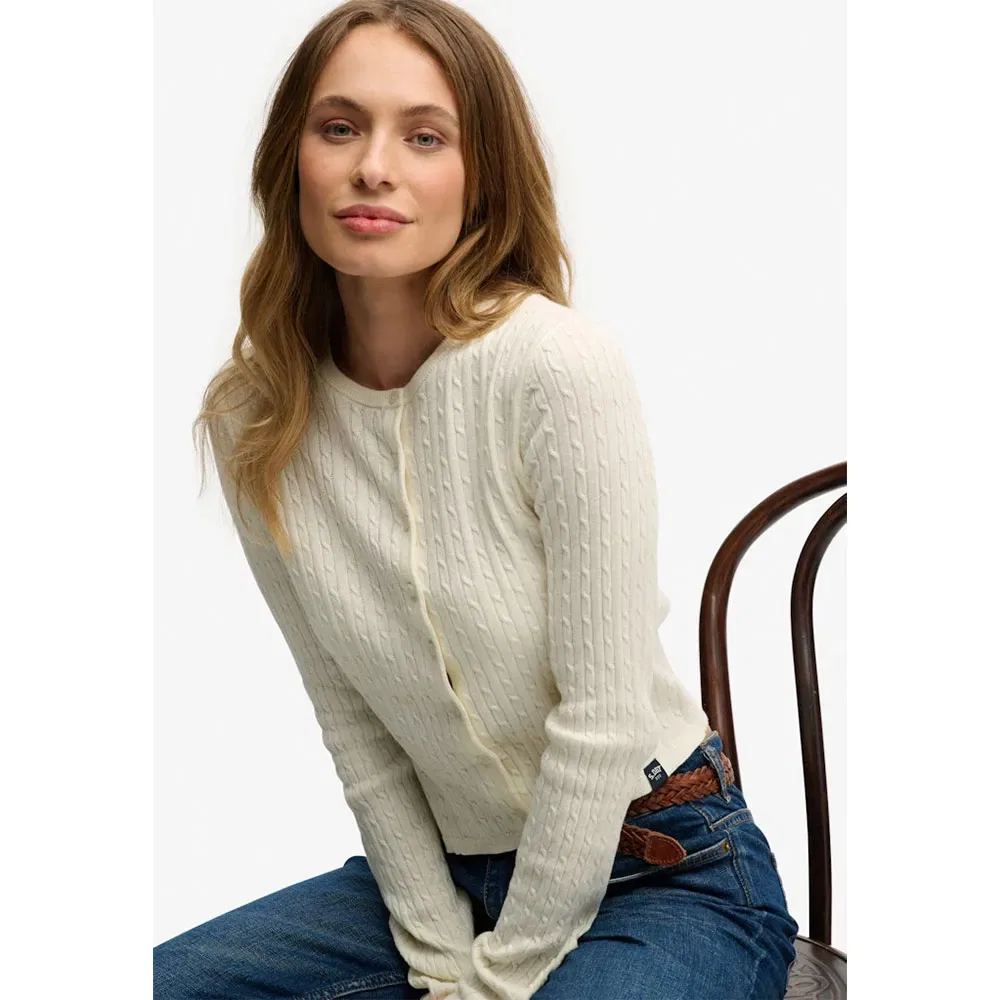Кардиган Essential Superdry, белый — фото 4