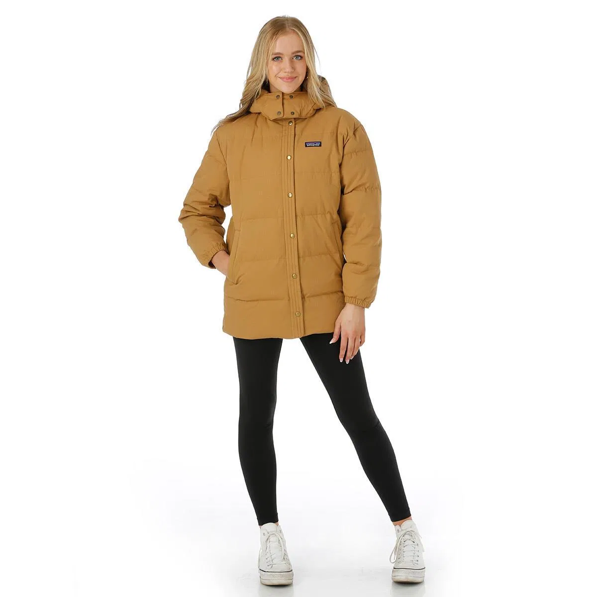 Утепленная куртка-парка из хлопка с капюшоном Cotton Down Parka Patagonia, Nest Brown — фото 2