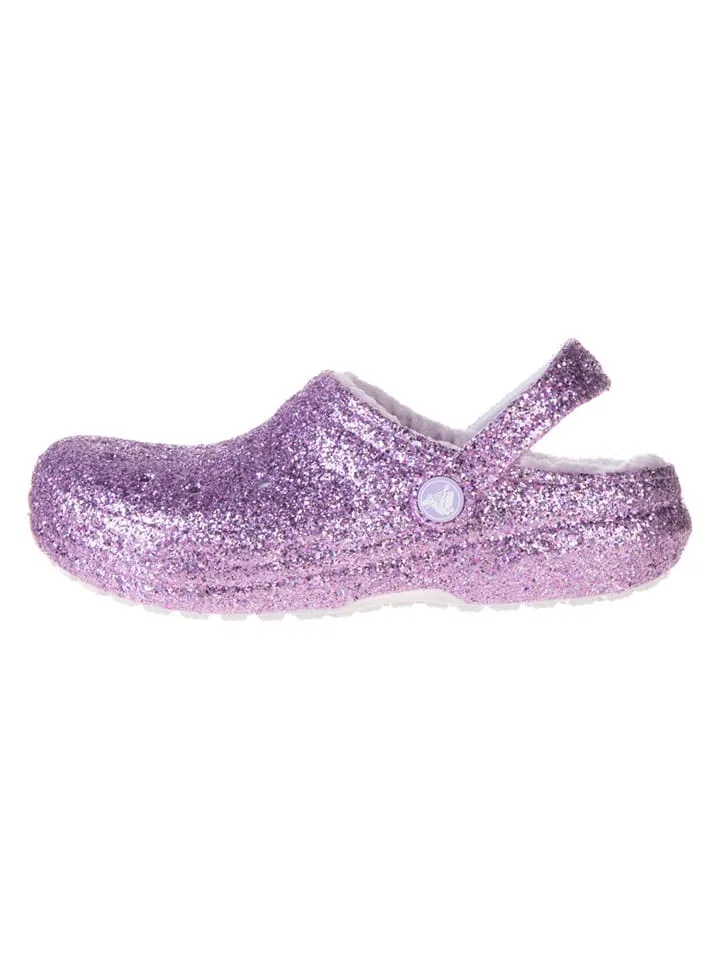 Сабо блестящие, фиолетовый Crocs