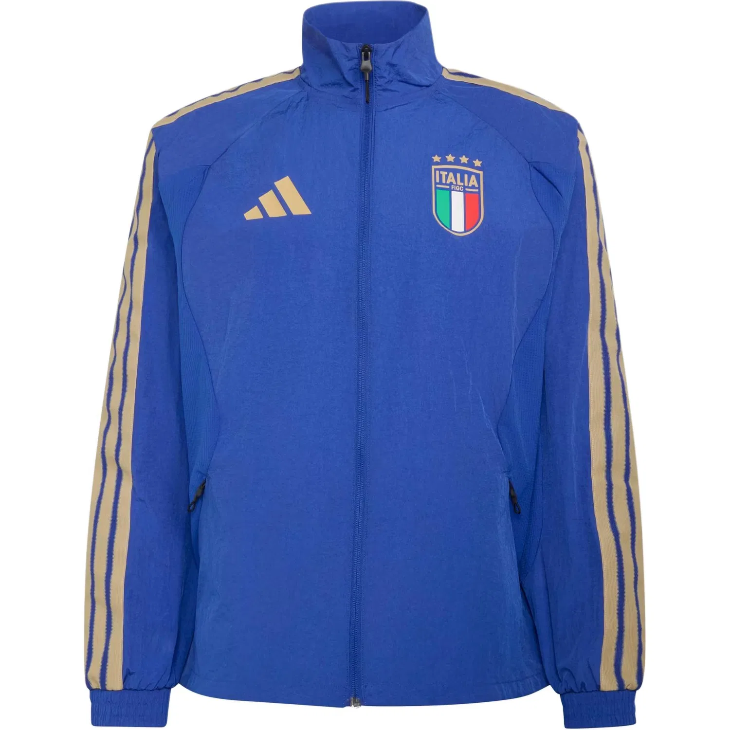 Мужская куртка-футболка с воротником-стойкой Eye-Catching Blue Adidas, Eye-Catching Blue