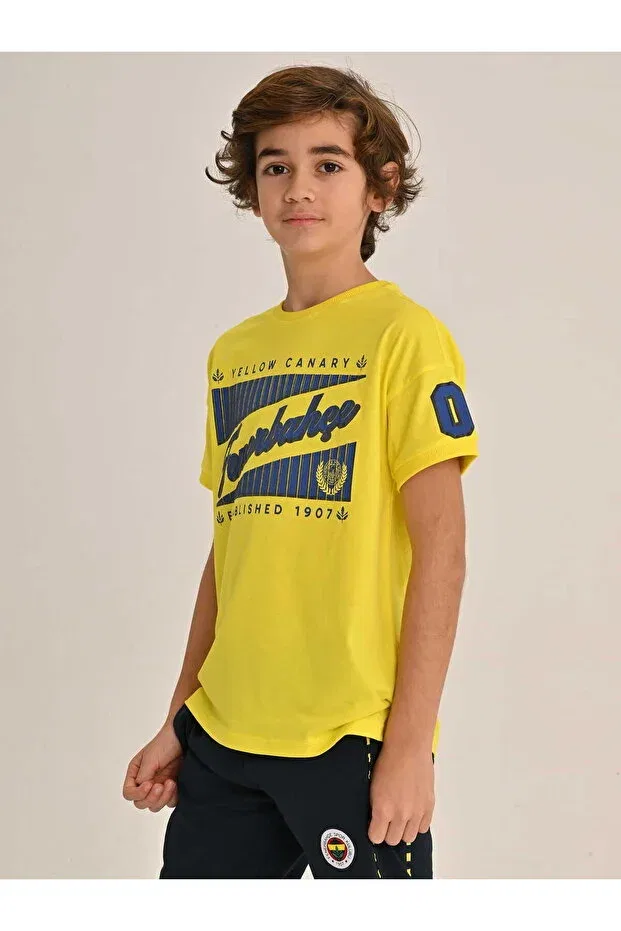 Детская футболка для девочек с принтом Children'S College Fenerbahçe 1907 Tshirt Fenerium, Yellow — фото 2
