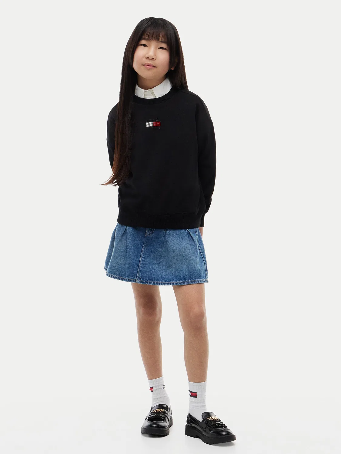 Толстовка стандартного кроя для девочки Tommy Hilfiger, черный — фото 2