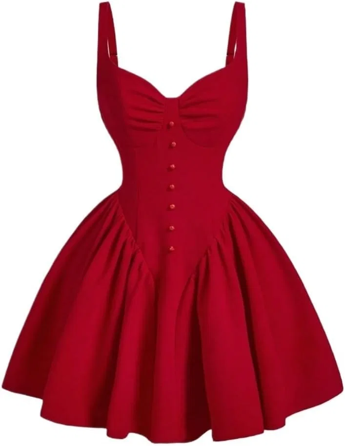 Женское ками-платье с драпировкой Sleeveless Knitted, Red