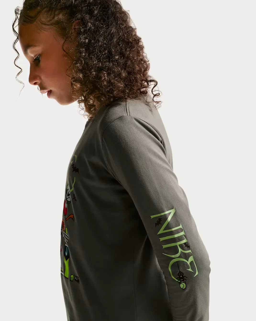 Детская футболка с длинными рукавами для подростков Nike Sportswear, Cave Stone — фото 3