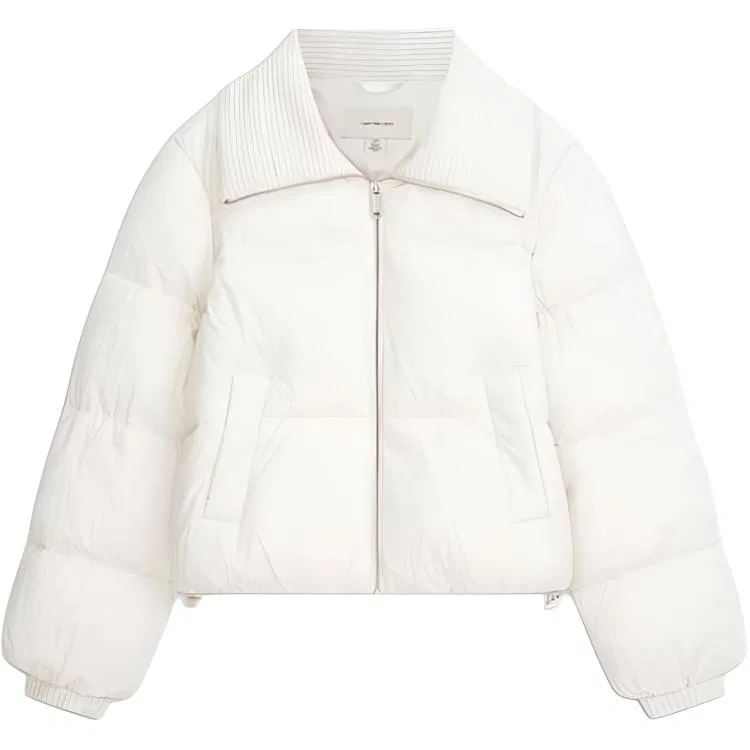Женский пуховик с лацканами GNA White Marble Calvin Klein, GNA-White Marble