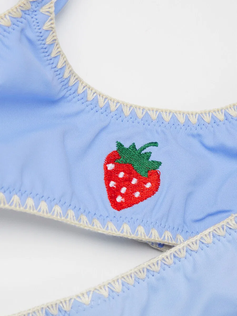 Купальник без косточек Mini Fruit светло-голубого цвета Calzedonia — фото 3