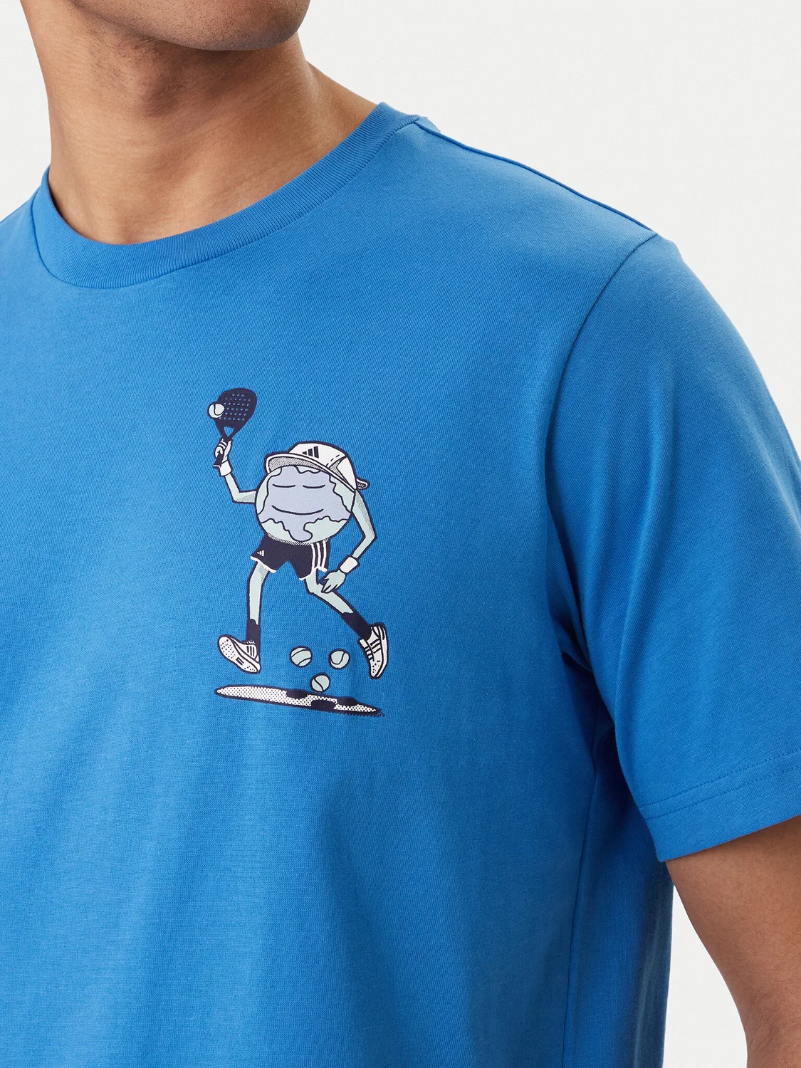 Мужская футболка стандартного кроя Earth Day Padel Graphic Adidas, синий — фото 4