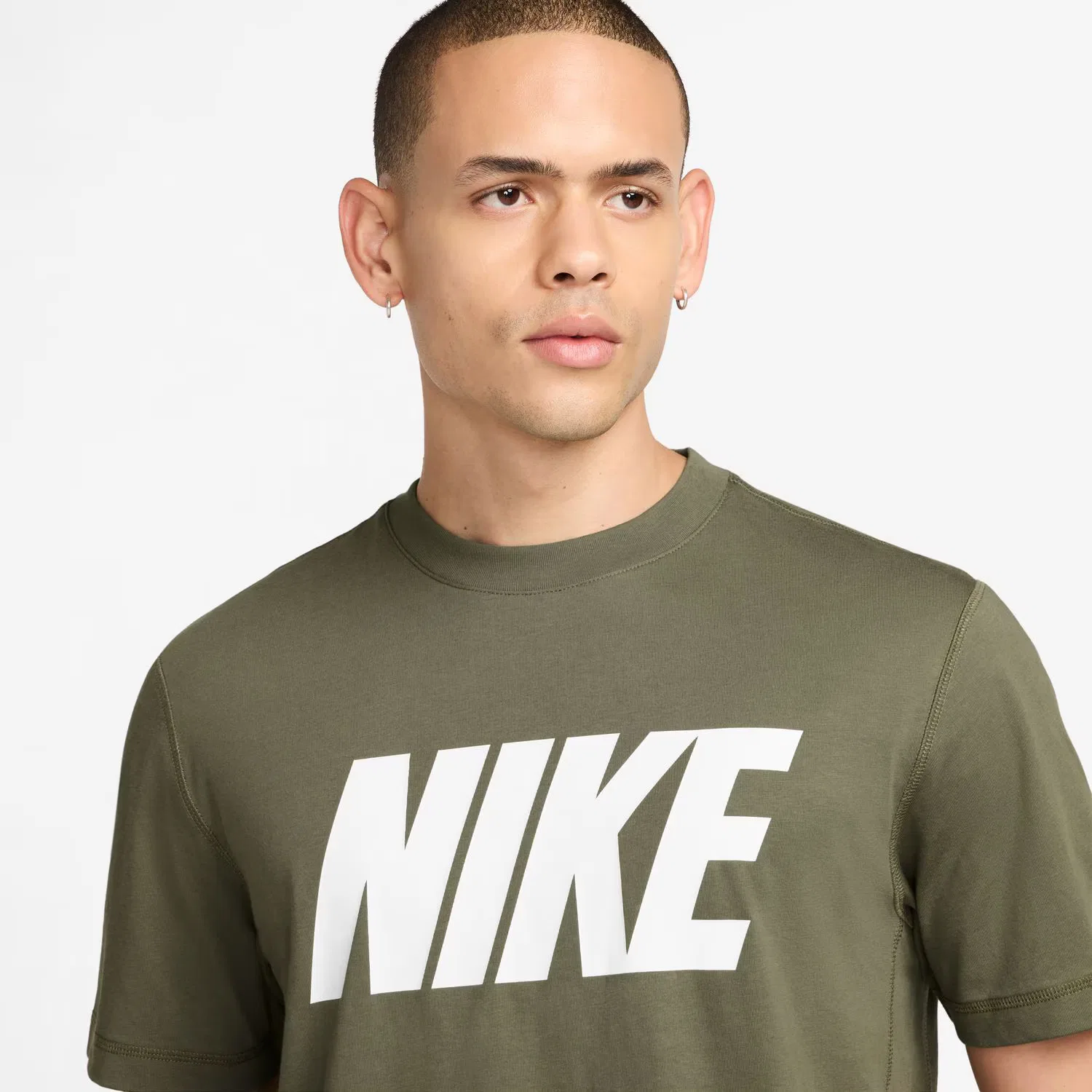 Мужская футболка, M Nk Club Varsity SS Lifestyle, Nike, коричневый — фото 3