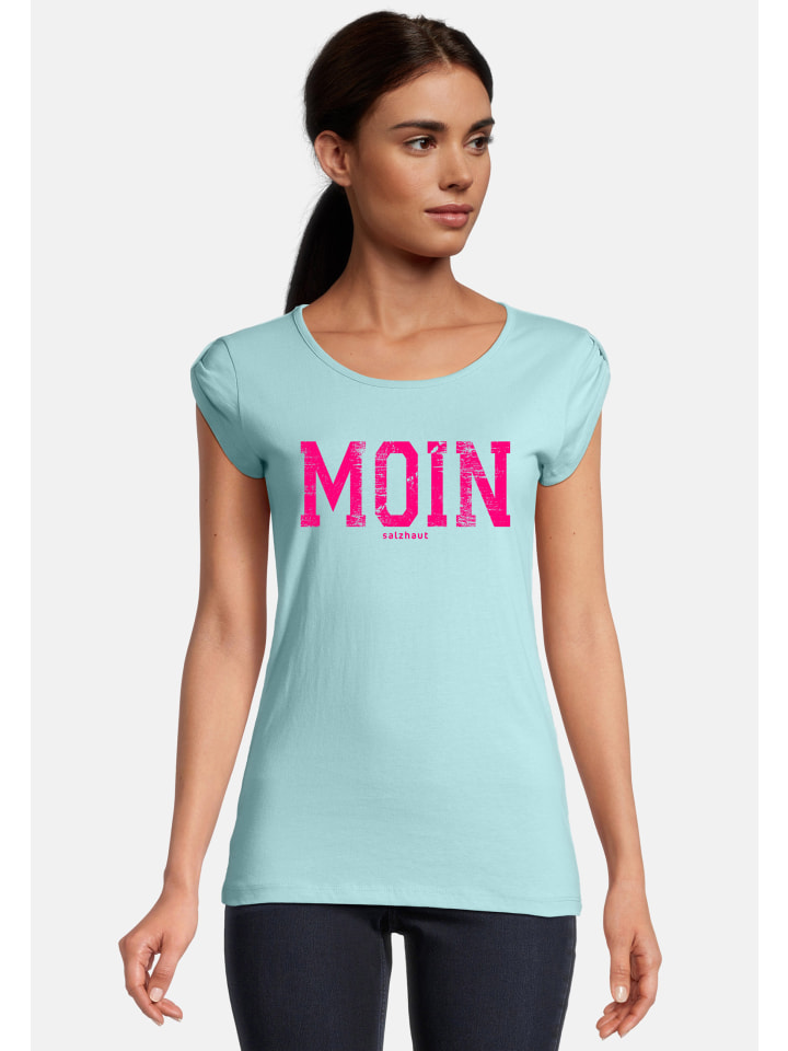 

Футболка Salzhaut Shirt BIIKE - Moin, цвет Aqua-Neon Pink