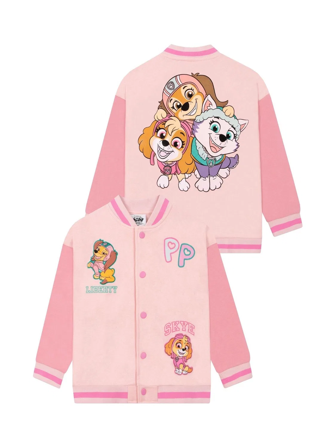 Куртка-бомбер PAW Patrol Letterman Jacket Character, розовый