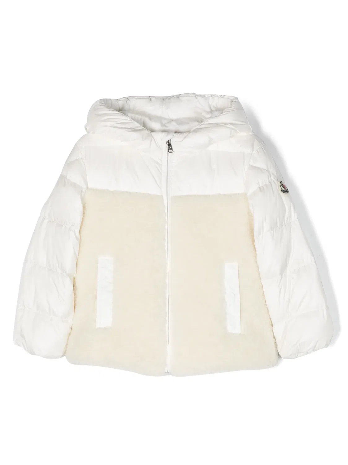 Куртка с утеплением и флисовыми панелями Moncler, белый