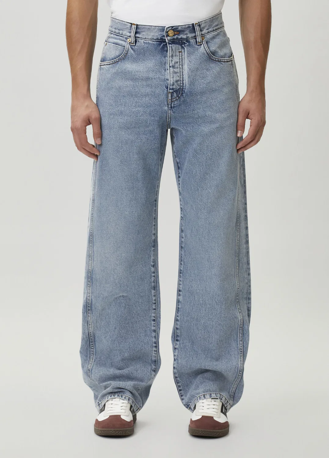 Джинсы свободные Balmain, blue — фото 2