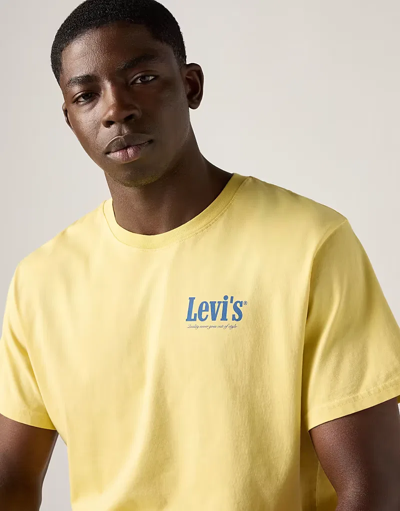 Футболка удобная хлопковая Levi's, желтый — фото 2