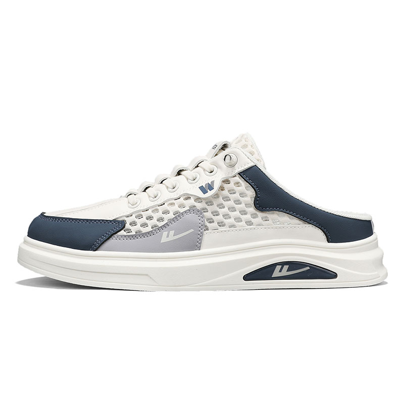 

Тихие, износостойкие сандалии с закрытым носком для мужчин WARRIOR, Beige Gray Dark Blue