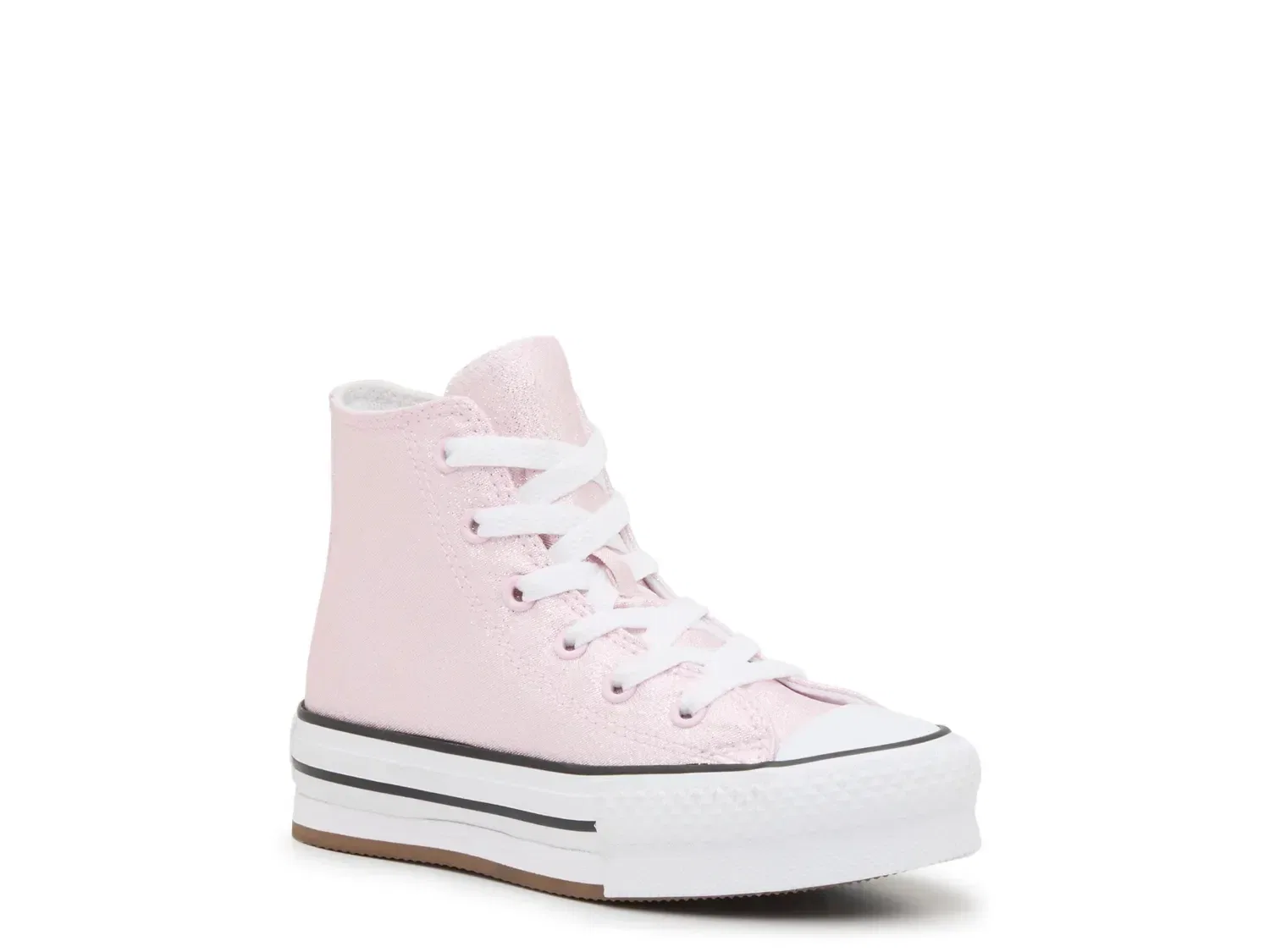 Кроссовки высокие с блестками Chuck Taylor All Star EVA Lift Hi Glitter, Converse, светло-розовый