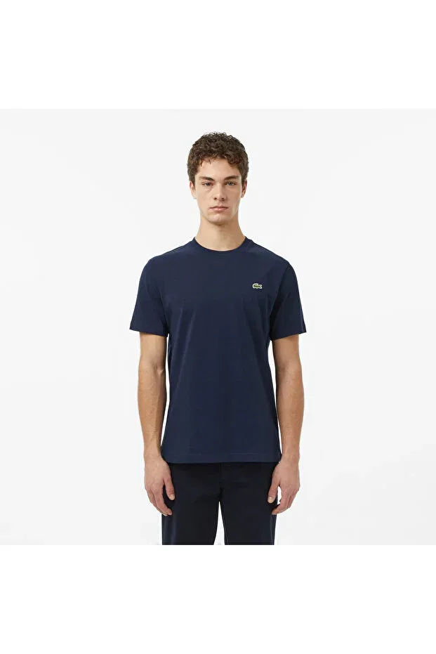 Футболка Lacoste 166-Blue, темно-синяя