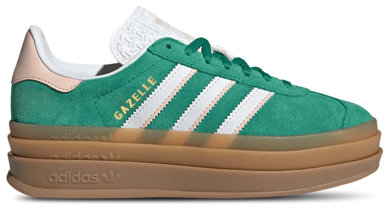 Кеды для мальчиков Gazelle Bold Adidas, цвет Bold Green/Ftwr White/Gold Met