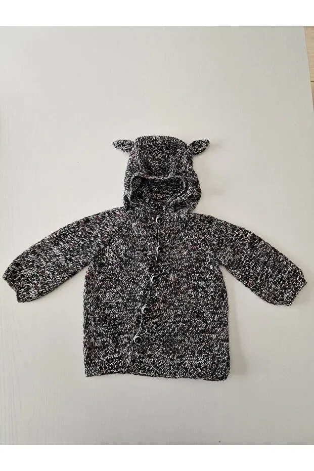 Детский кардиган с капюшоном Hobby cafe hand knitted colored, Butik, Colored