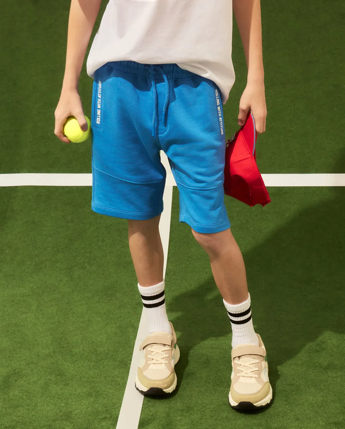 Детские шорты из футера с завязкой Bermuda Kids El Corte Inglés, 400 Azul — фото 2