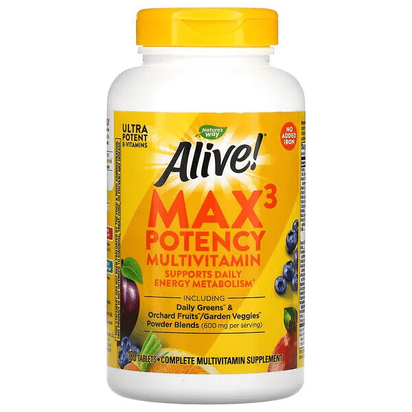 

Мультивитамины Max3 Potency без добавления железа 180 таблеток, Nature's Way